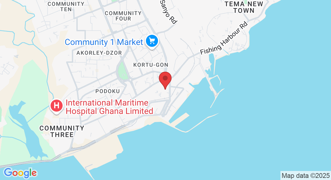 P. O. Box CO 488, Tema-Ghana, Adj. Long room, Tema Regional Police Head Quarters, J2M3+J9V, Tema, Ghana