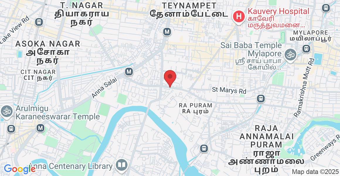 Chamiers Rd, Y Block, Raja Annamalai Puram, Chennai, Tamil Nadu, India