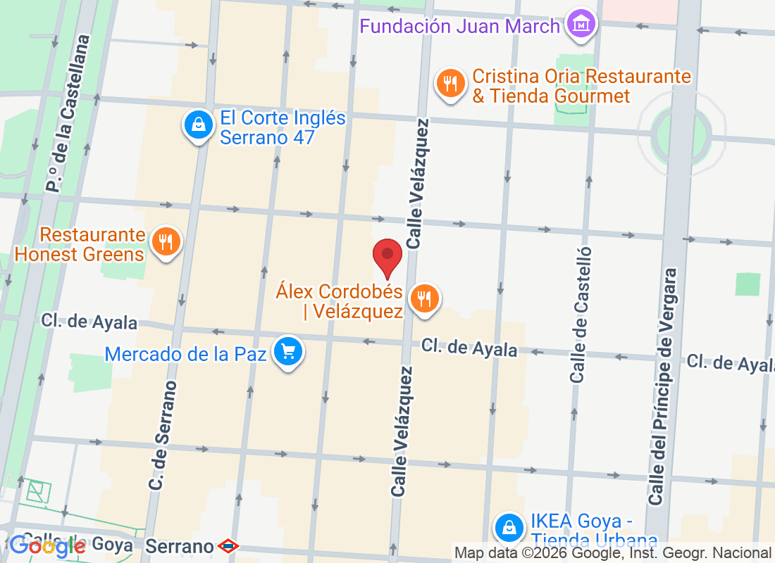 Calle Velázquez, 55, Salamanca, 28001 Madrid, España