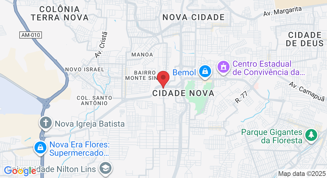 R. Guapirama, 23 - Cidade Nova, Manaus - AM, 69090-050, Brasil