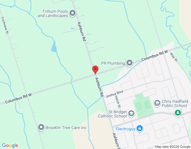 Columbus Rd W & Ashburn Rd, Whitby, ON L1M 1L6, Canada