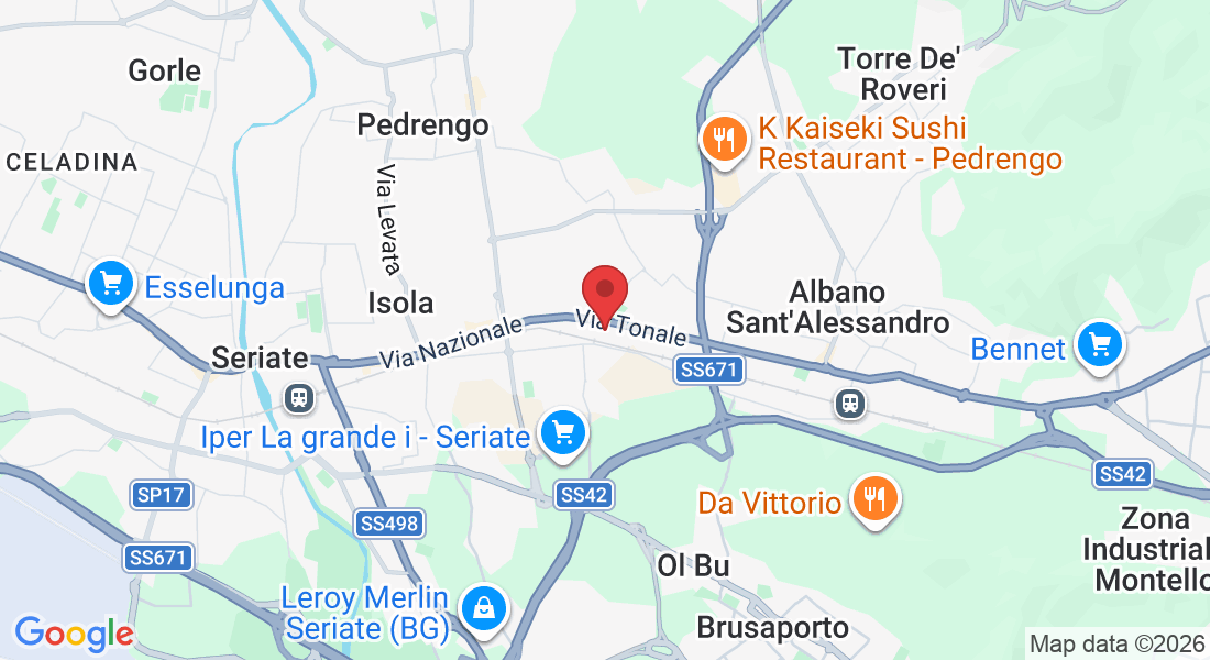Via Nazionale, 122, 24068 Seriate BG, Italia