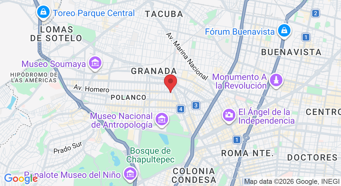 Av. Homero 136-piso 7 int 701, Polanco, Polanco V Secc, Miguel Hidalgo, 11580 Ciudad de México, CDMX, México