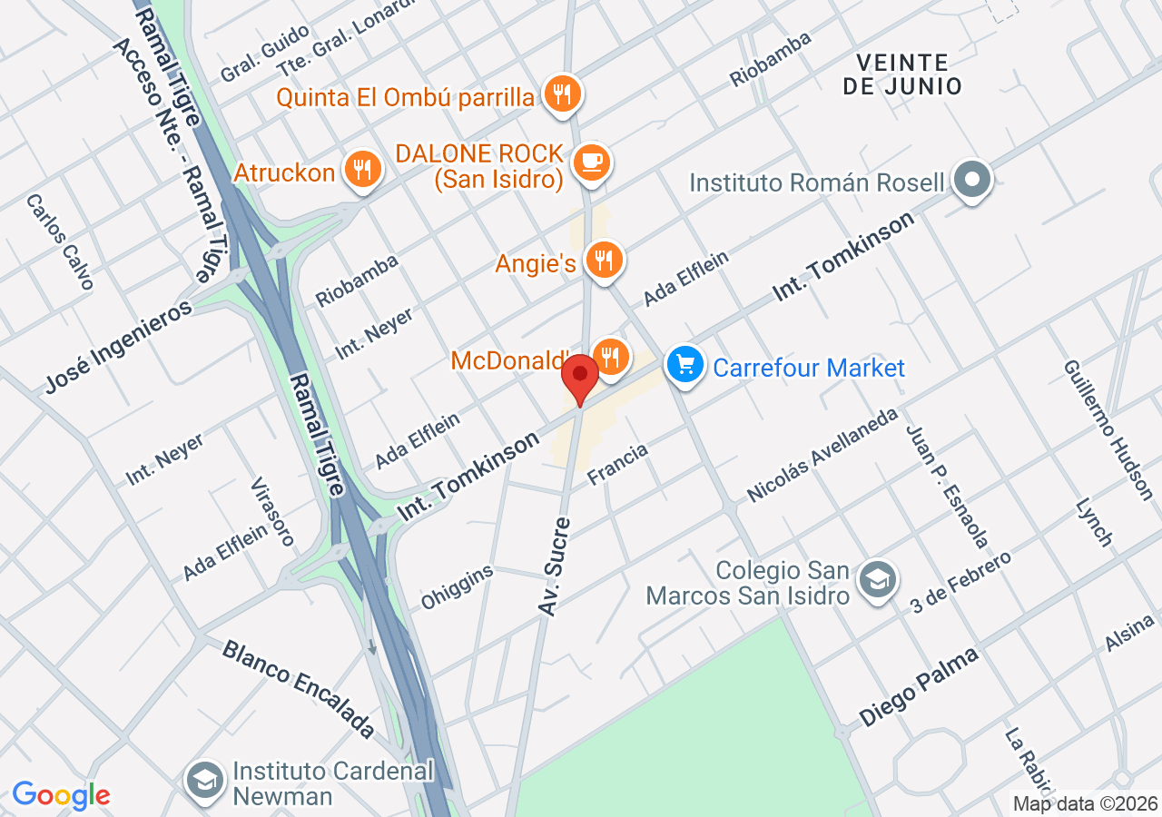 Av. Sucre & Int. Tomkinson, B1642 Béccar, Provincia de Buenos Aires, Argentina