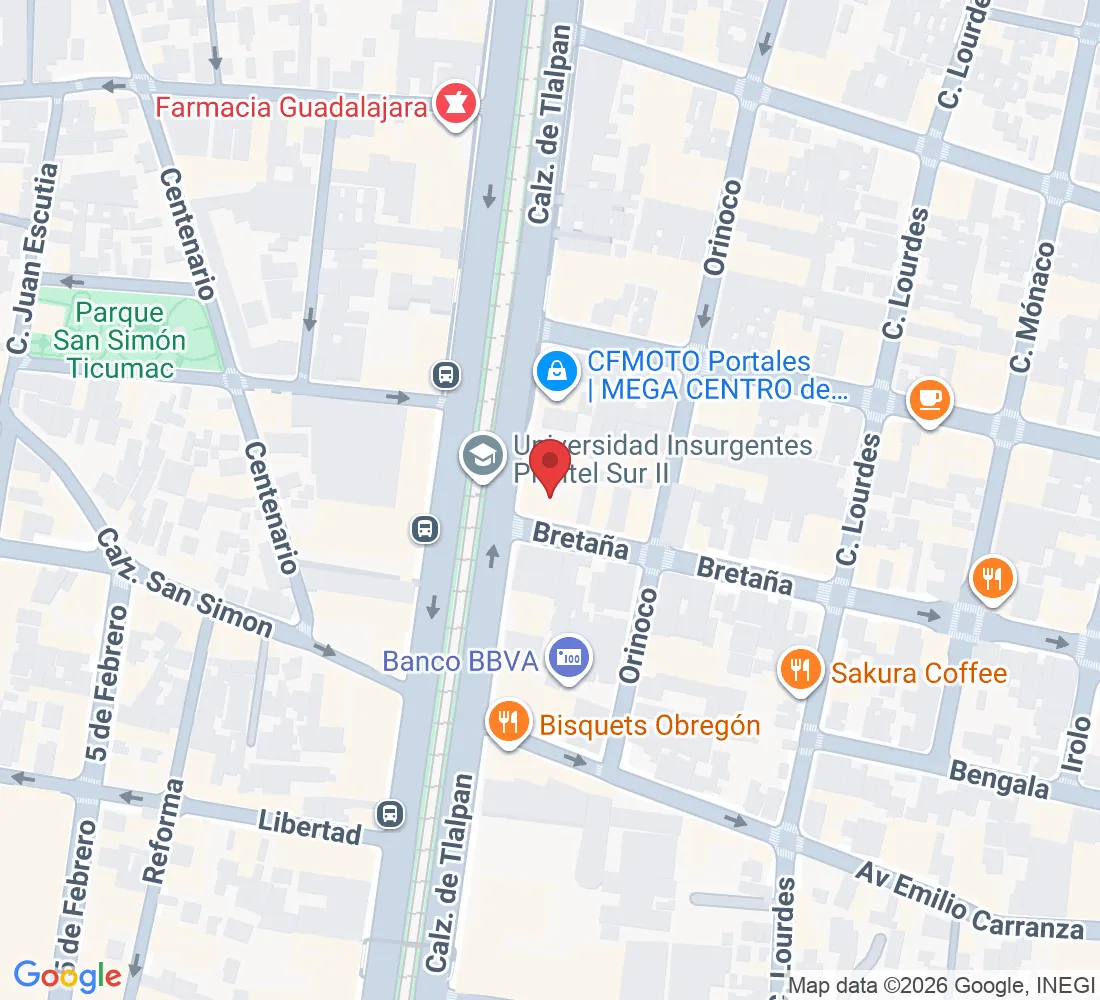 Calz. de Tlalpan 1220, Zacahuitzco, Benito Juárez, 03550 Ciudad de México, CDMX, México