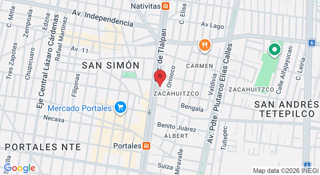 Calz. de Tlalpan 1220, Zacahuitzco, Benito Juárez, 03550 Ciudad de México, CDMX, México