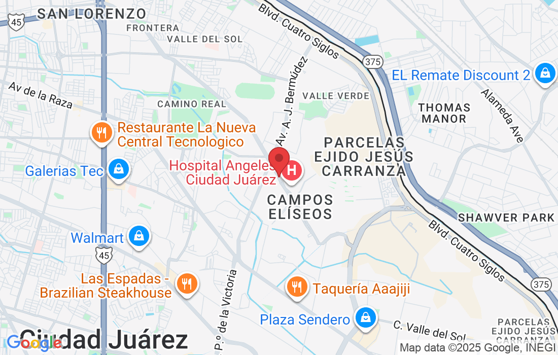 Bulevar Tomás Fernández 9050, Parcelas Ejido Jesús Carranza, 32470 Juárez, Chih., Mexico