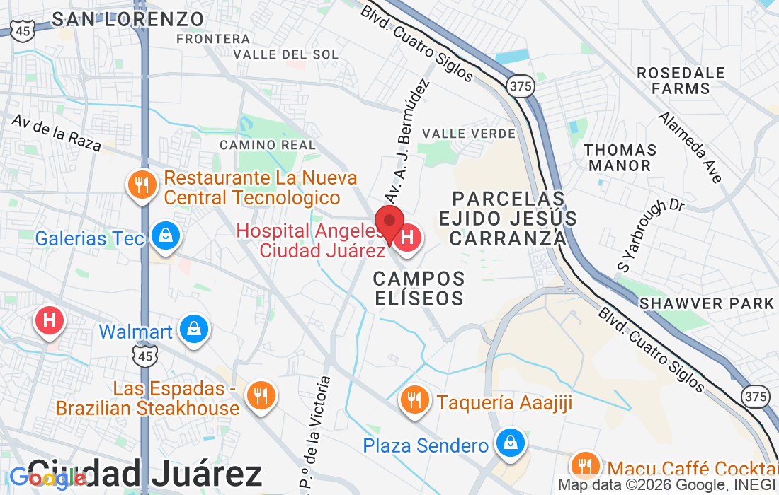 Bulevar Tomás Fernández 9050, Parcelas Ejido Jesús Carranza, 32470 Juárez, Chih., Mexico