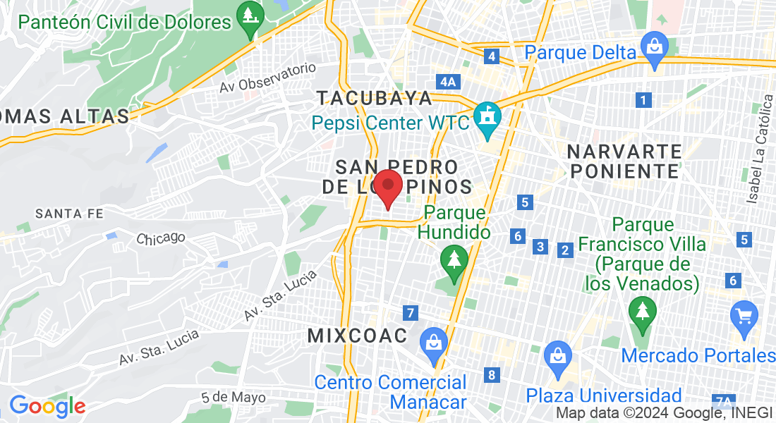 Av. Revolución 613, San Pedro de los Pinos, Benito Juárez, 03800 Ciudad de México, CDMX, México