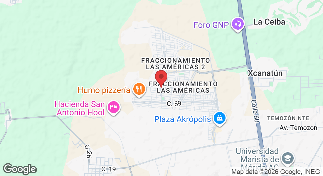 Calle 55A 1061, Fraccionamiento Las Américas, 97302 Mérida, Yuc., México