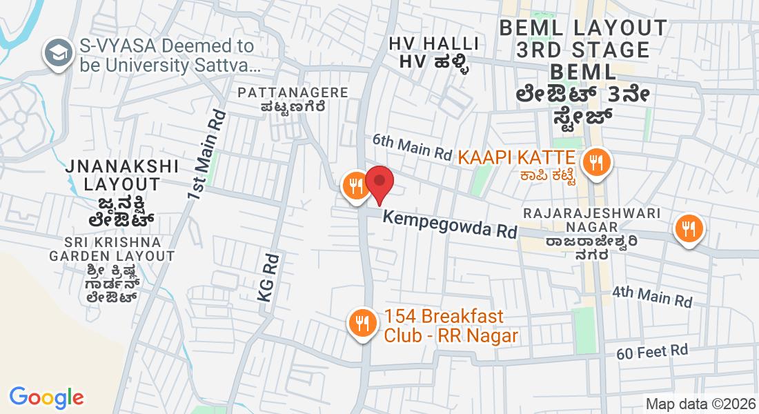 S.V.Arcade, 1491, Kempegowda Rd, BEML Layout, 5th Stage, Rajarajeshwari Nagar, Bengaluru, Karnataka 560098, India