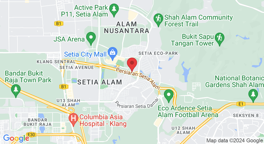 Jln Setia Dagang AL U13/AL, Setia Alam, 40170 Shah Alam, Selangor, Malaysia