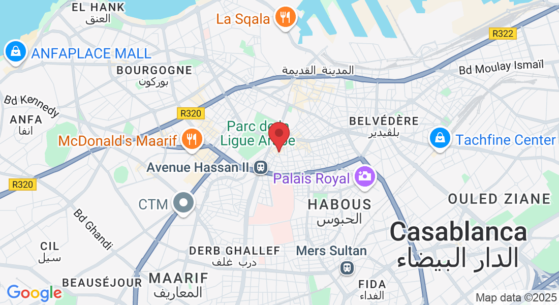 307 Rue Mostafa El Maani, Casablanca 20000, Maroc