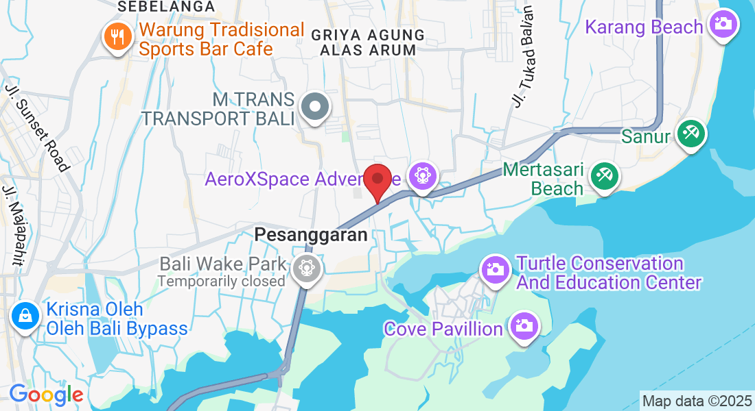 Jl. Bypass Ngurah Rai No.622, Sesetan, Denpasar Selatan, Kota Denpasar, Bali 80223, Indonesia