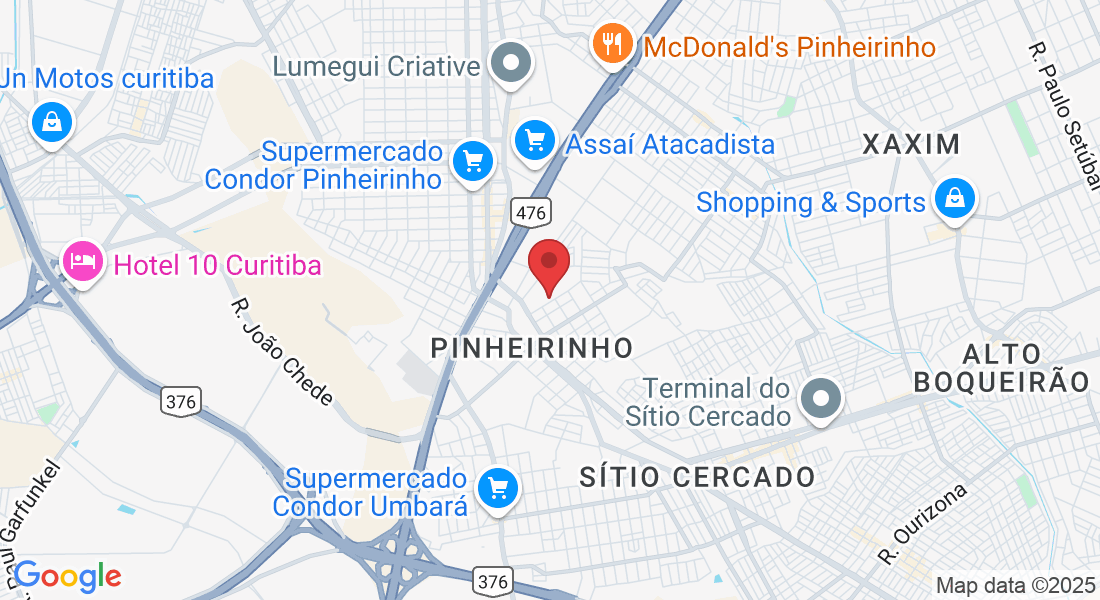 Rua Victor Modesto de Oliveira, 233 - Pinheirinho, Curitiba - PR, 81870-310, Brasil