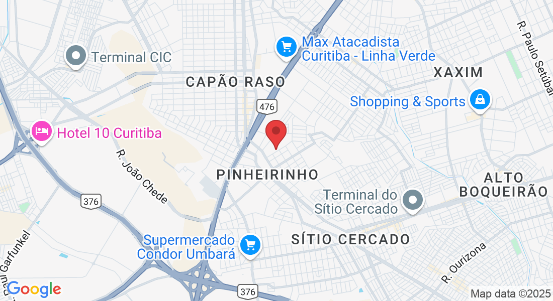 Rua Victor Modesto de Oliveira, 233 - Pinheirinho, Curitiba - PR, 81870-310, Brasil