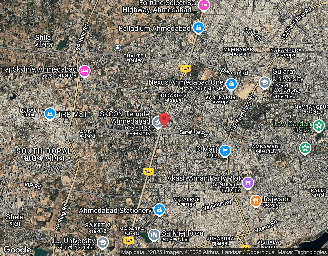 Baleshwar Square, B-302, Sarkhej - Gandhinagar Hwy, opp. ISCON Temple, Satellite, Ahmedabad, Gujarat 380015, India