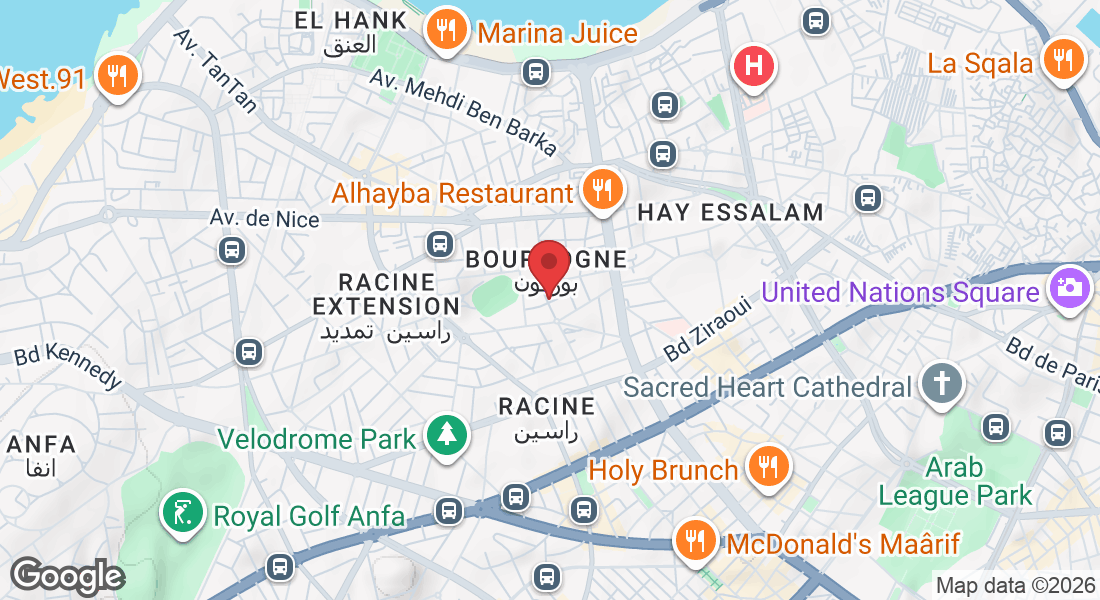 30 Rue Imam El Alloussi et, 1er étage, Rue Omar Elkindy, Casablanca 20250, Morocco