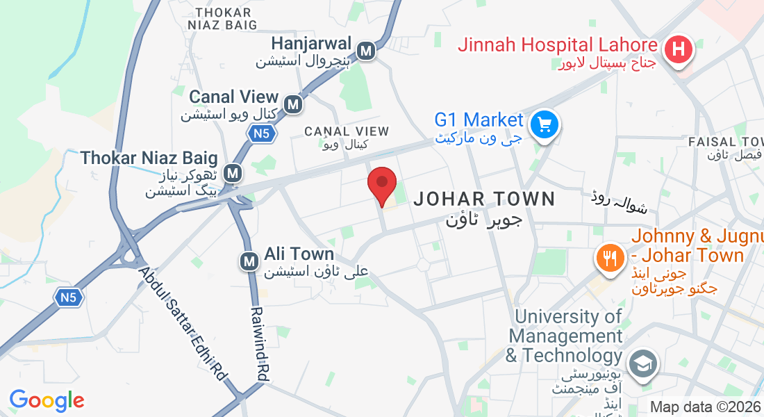 Office # 1-2, 1st Floor, Khalid Business Centre, opposite Expo Center Road, Block H-3 Block H 3 Phase 2 Johar Town, Lahore, Pakistan