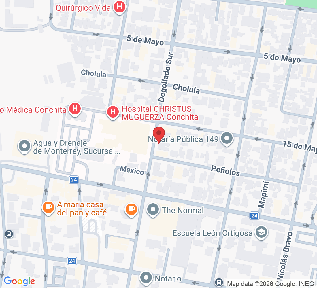Degollado Sur 515, Maria Luisa, Nuevo Obispado, 64040 Monterrey, N.L., México