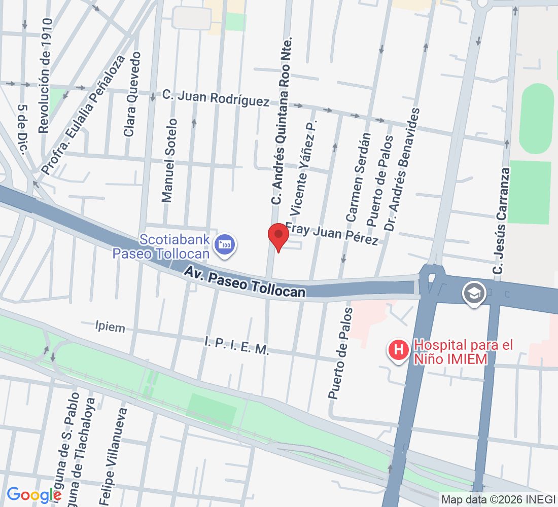 A. Quintana Roo 843-MZ 025, Residencial Colón y Col Ciprés, 50120 Toluca de Lerdo, Méx., México