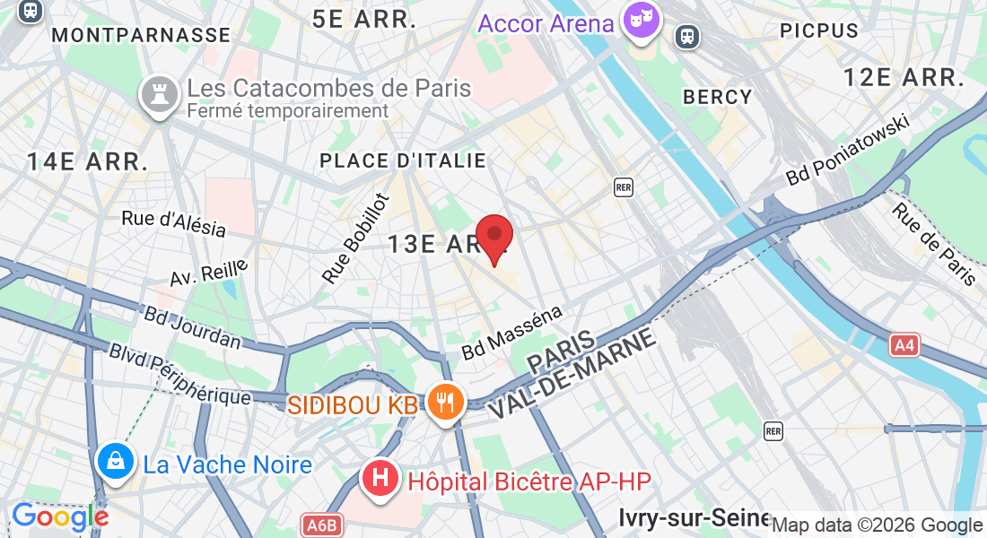 Dalle de Olympiade accès par Escalier, 66 Av. d'Ivry, 75013 Paris, France