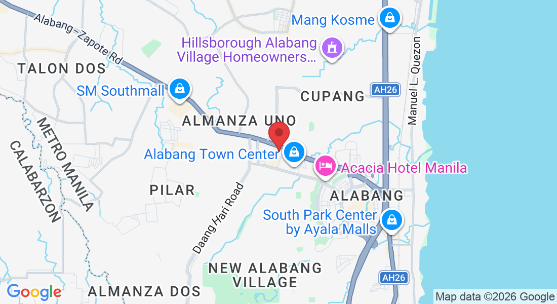 Madrigal Avenue, corner Commerce Ave, New Alabang Village, Muntinlupa, Metro Manila, Philippines