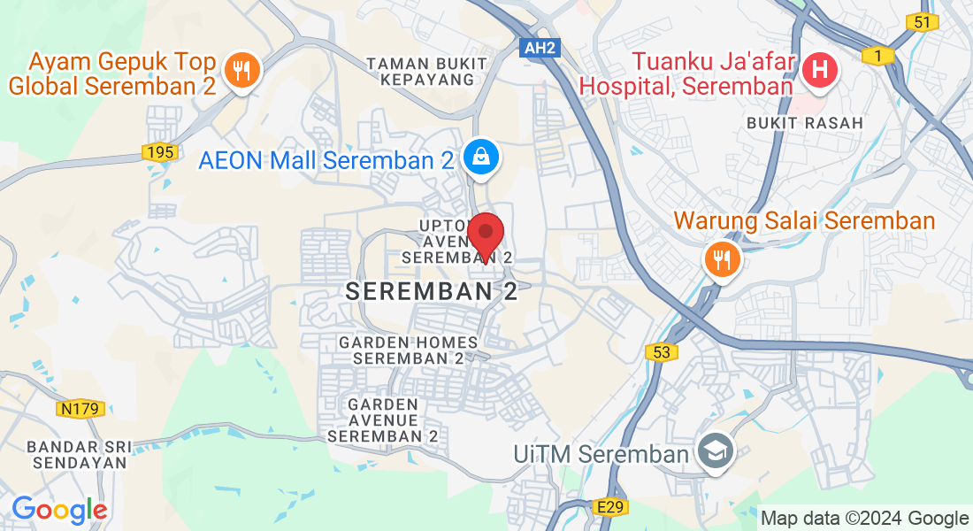 182-G, Jalan S2 B3, Seremban 2, 70300 Seremban, Negeri Sembilan, Malaysia