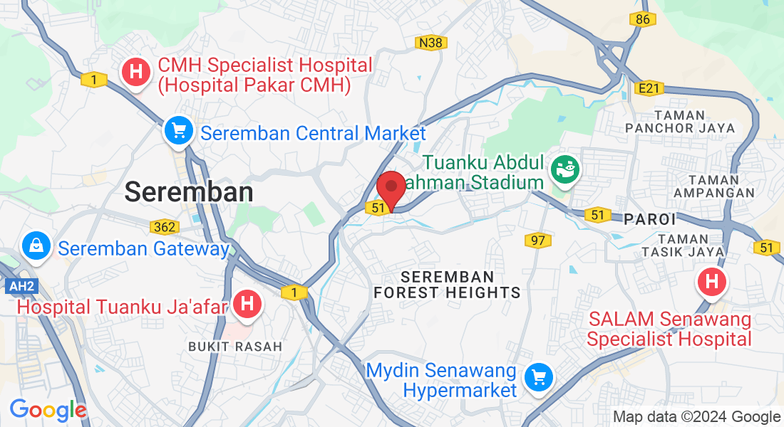 L1.19, Angsana Seremban, Plaza Ampangan, 70400 Seremban, Negeri Sembilan, Malaysia