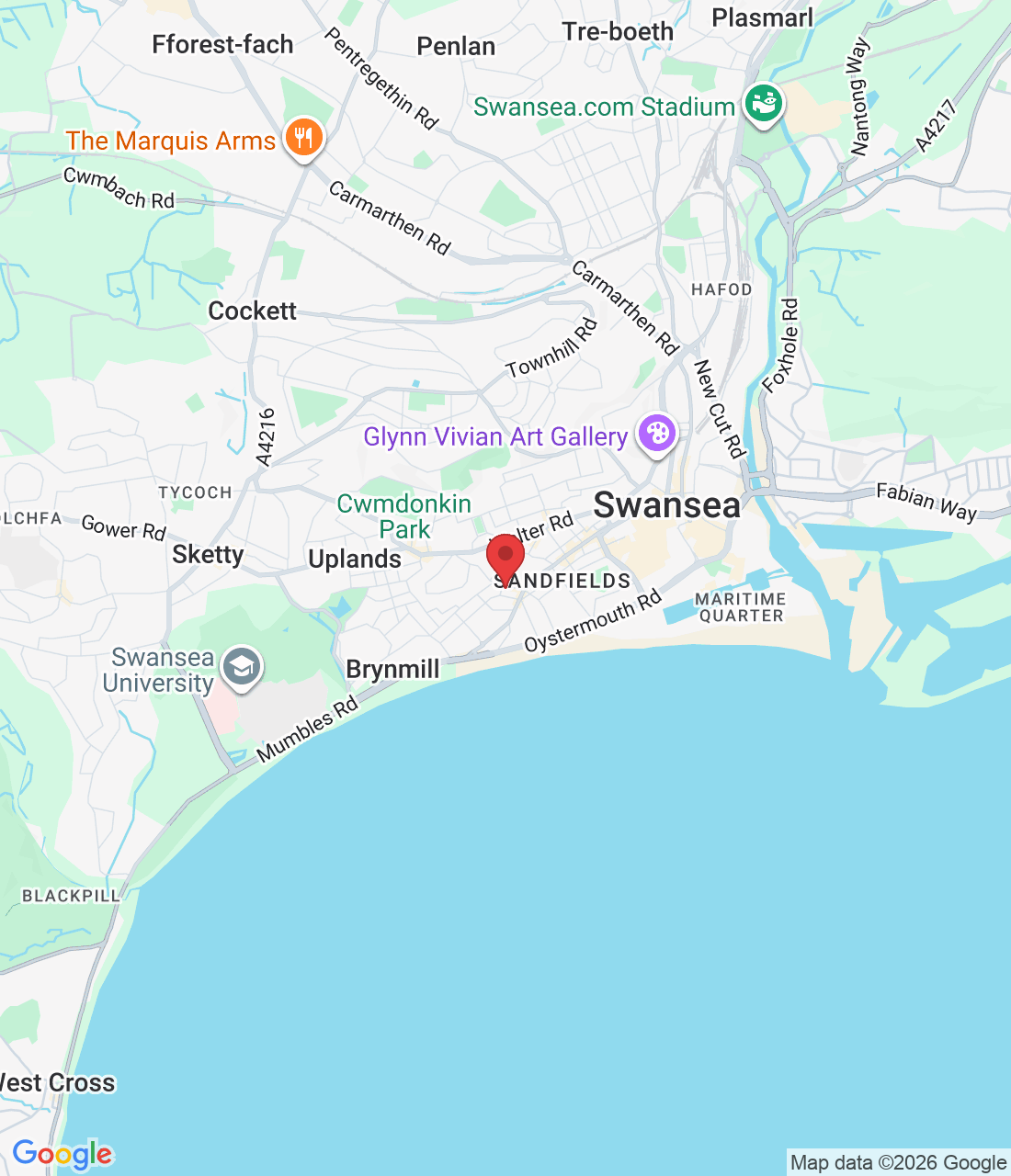 81 Brynymor Rd, Swansea SA1 4JE, UK