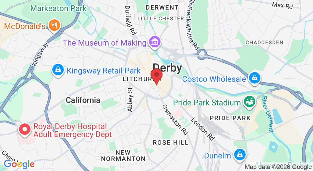 100 St Peters St, Derby DE1 1SR, UK