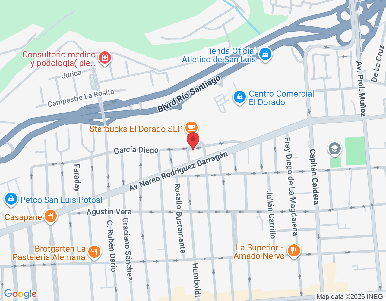 Humboldt 430, Parque España 6ta Secc, 78200 San Luis Potosí, S.L.P., México