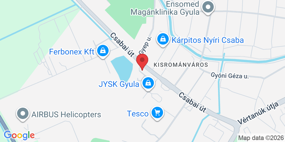Gyula, Csabai út 9, 5700 Magyarország