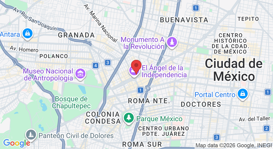 Av. P.º de la Reforma 325, Cuauhtémoc, 06500 Ciudad de México, CDMX, México