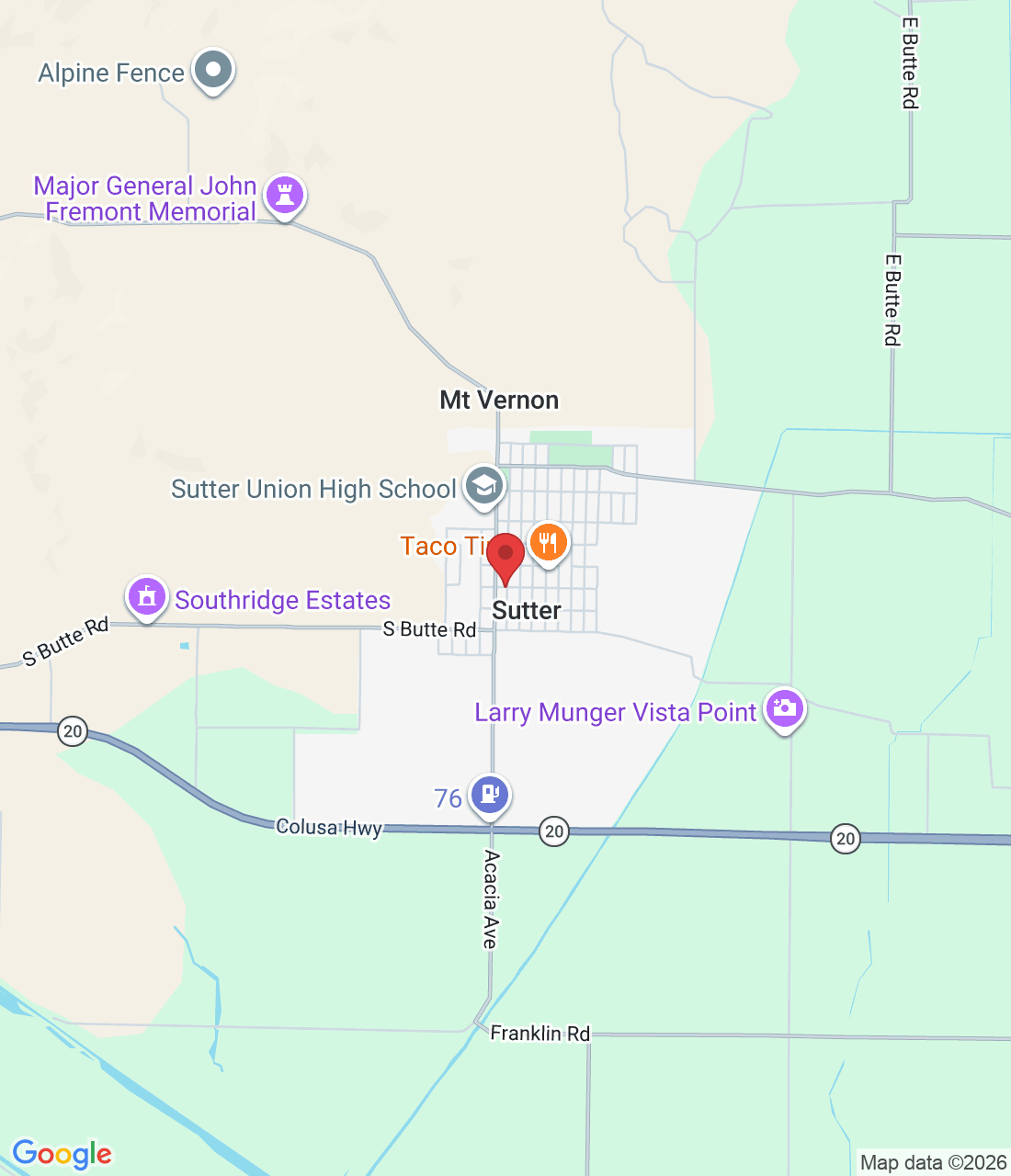 Sutter, CA 95982, USA