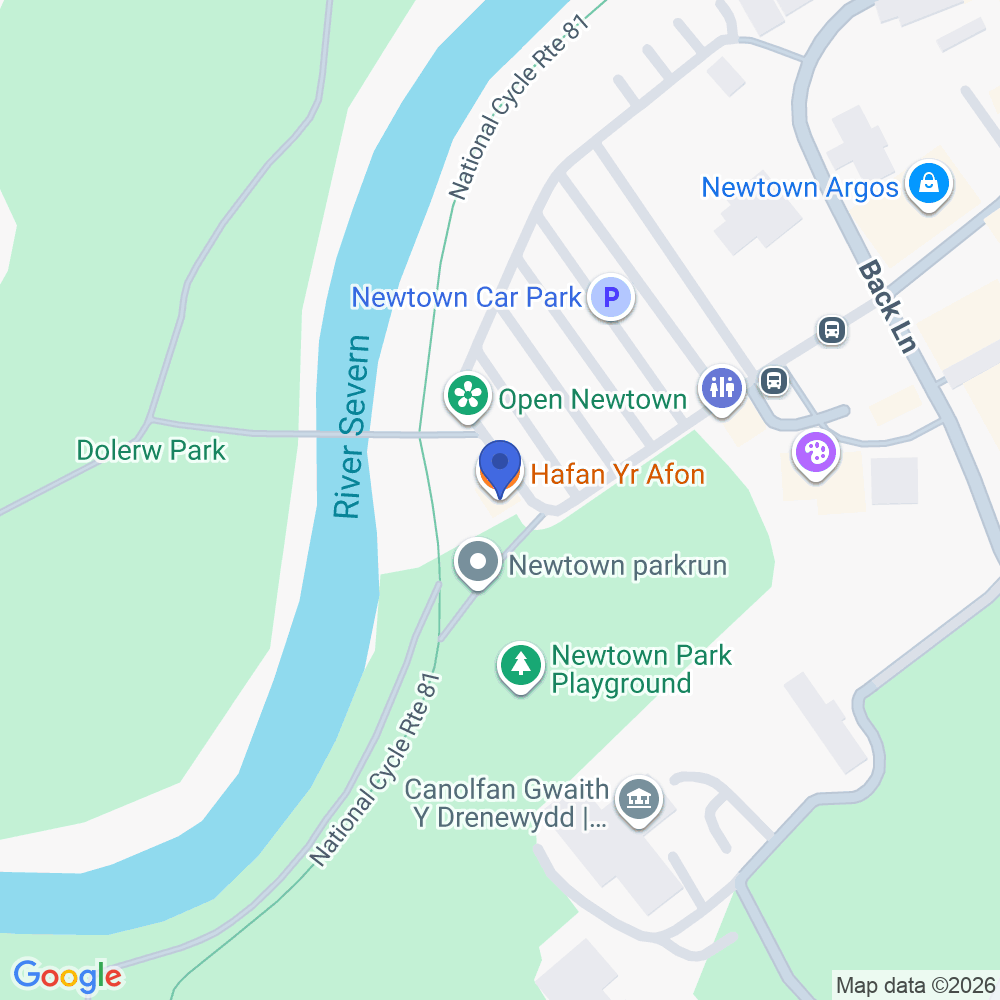 Hafan Yr Afon, Car Park, Back Ln, Newtown SY16 2NH, UK
