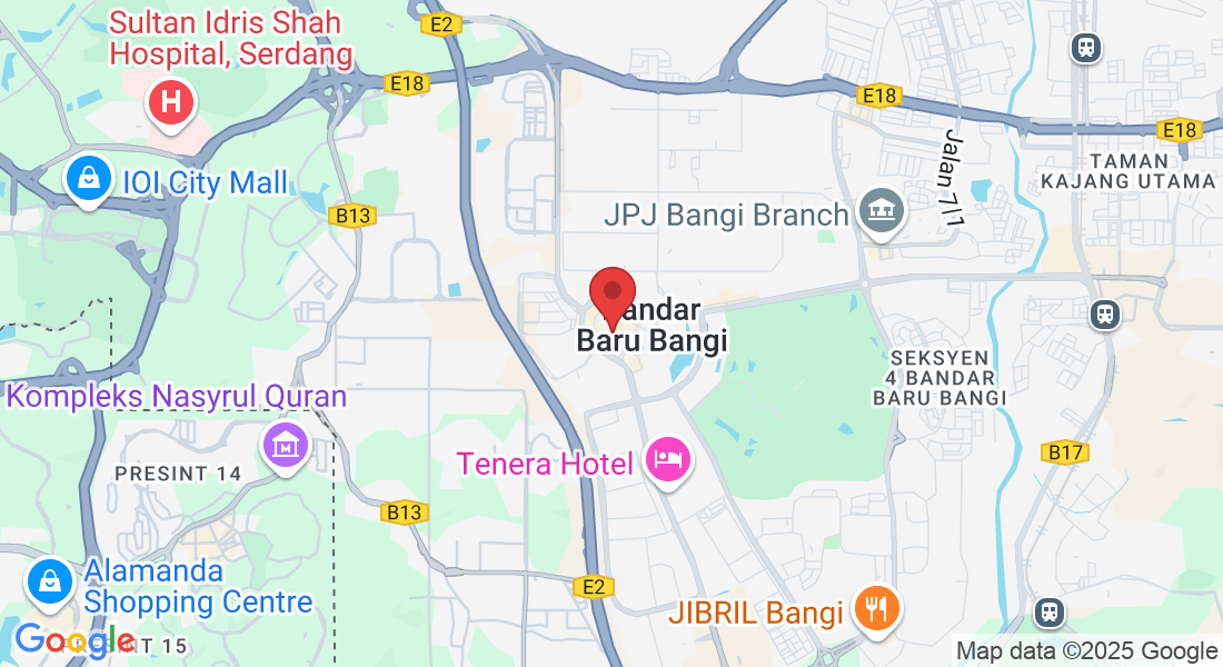 D-10-G, Plaza Paragon Point, Seksyen 9, 43650 Bandar Baru Bangi, Selangor, Malaysia
