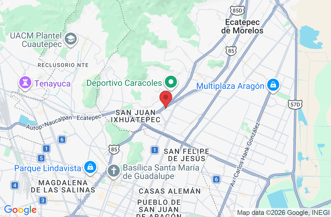 Miguel Hidalgo 131, Urbana Ixhuatepec, 55349 Ecatepec de Morelos, Méx., México