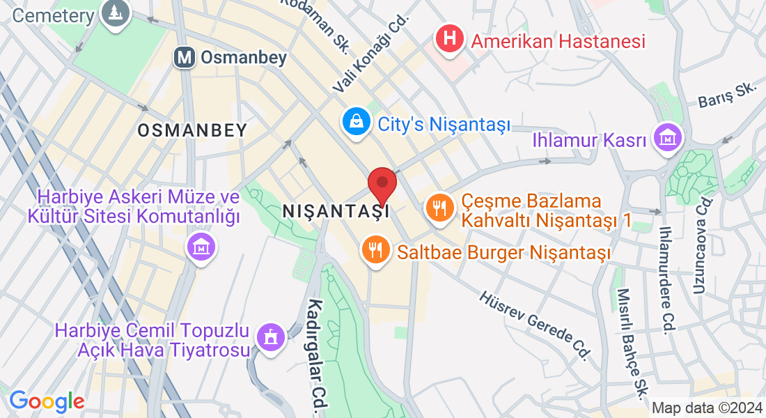Harbiye, Teşvikiye Cd. No:19 D:13, 34365 Şişli/İstanbul, Türkiye