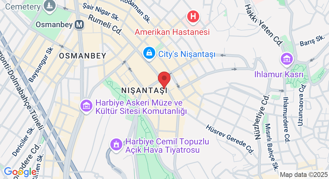 Harbiye, Teşvikiye Cd. No:19 D:13, 34365 Şişli/İstanbul, Türkiye