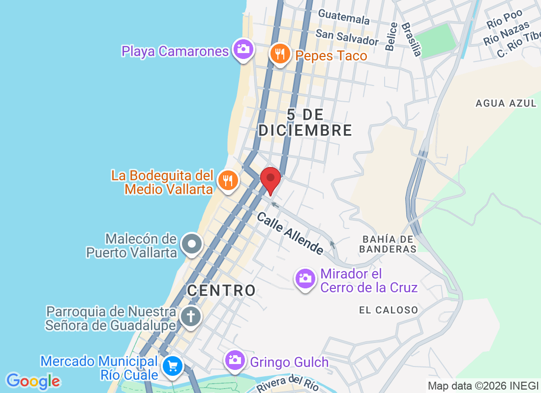 C. 31 de Octubre 241, 5 de Diciembre, 48350 Puerto Vallarta, Jal., México