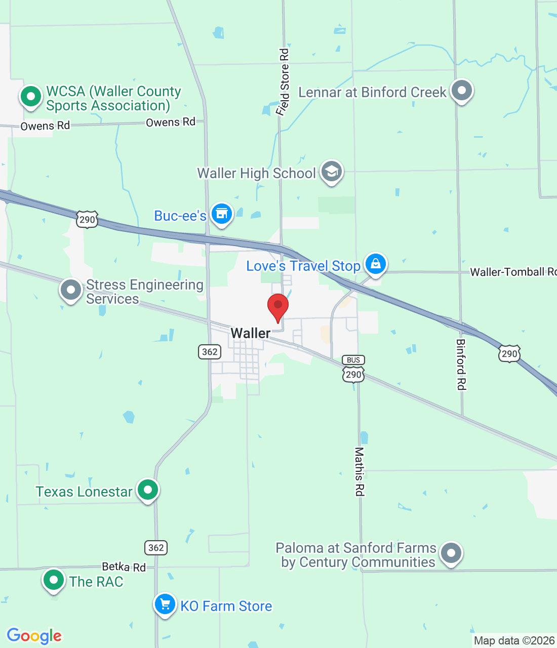 1138 Pine St, Waller, TX 77484, USA