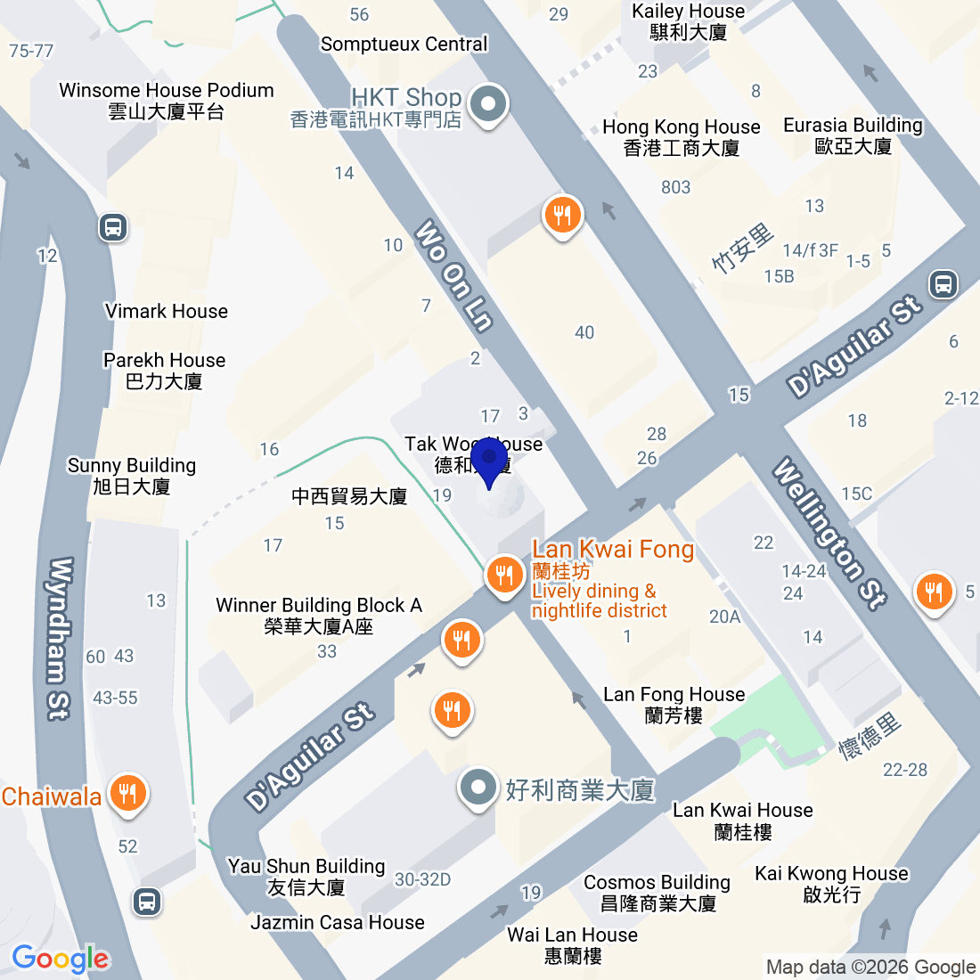 12F, The Plaza, 21 D'Aguilar St, Central, Hong Kong