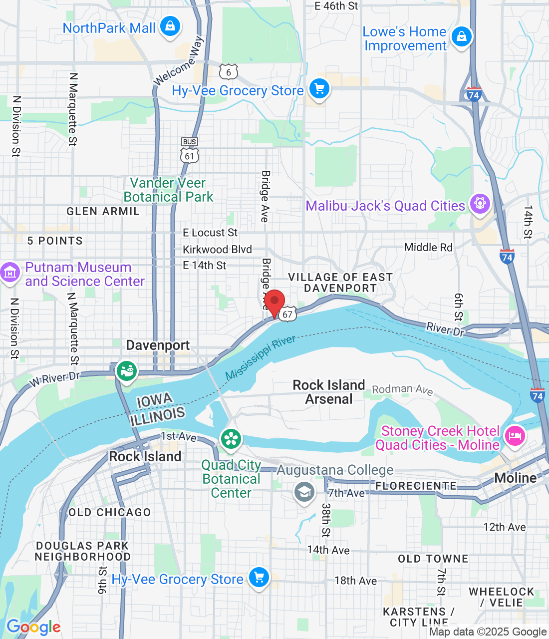 1225 E River Dr suite 340, Davenport, IA 52803, USA