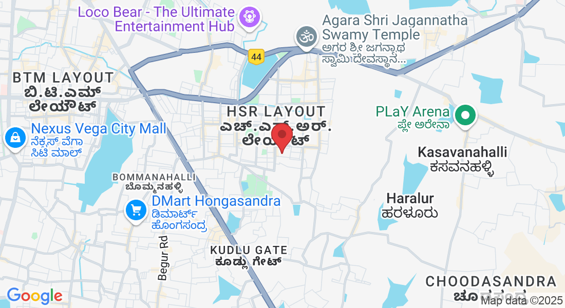 1919, 21st Main Road, 25th Cross Rd, Garden Layout, Sector 2, HSR Layout, Bengaluru, Karnataka 560102, India