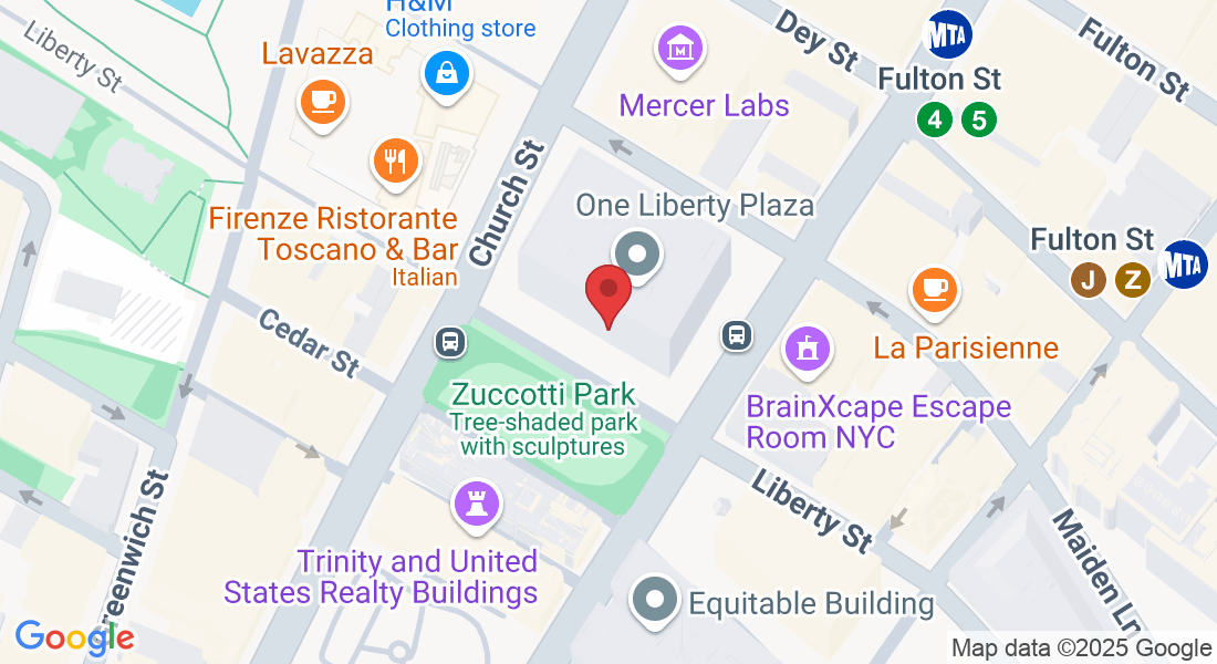 1 Liberty St, New York, NY 10006, USA