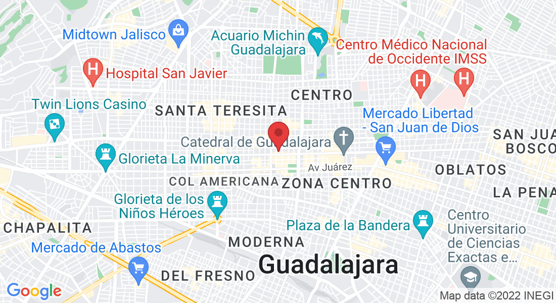 Av. Miguel Hidalgo y Costilla 930, Zona Centro, 44100 Guadalajara, Jal., México