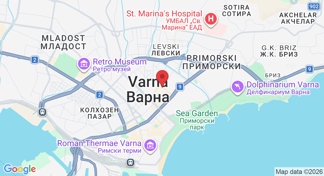 Varna CenterPrimorski, bul. "Chataldzha" 81, 9002 Varna, Bulgaria