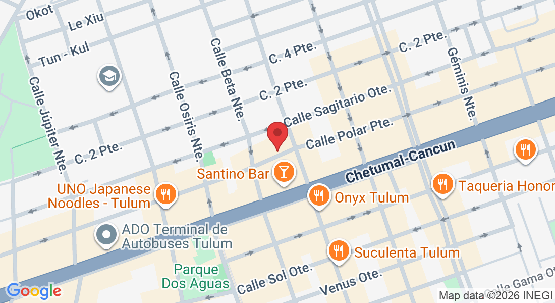 Calle Polar Pte. Lote Ptex, entre Calle Beta Norte y Calle Orion Norte, Tulum Centro, 77760 Tulum, Q.R., Mexico