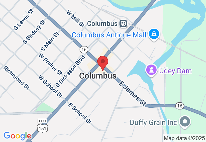 128 E James St, Columbus, WI 53925, USA